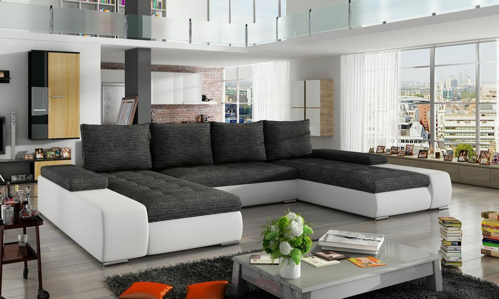 Cardiff U shaped sofa bed with storage S17/B02