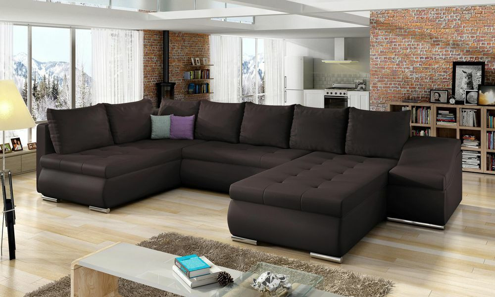 Southampton U shaped sofa bed with storage S66