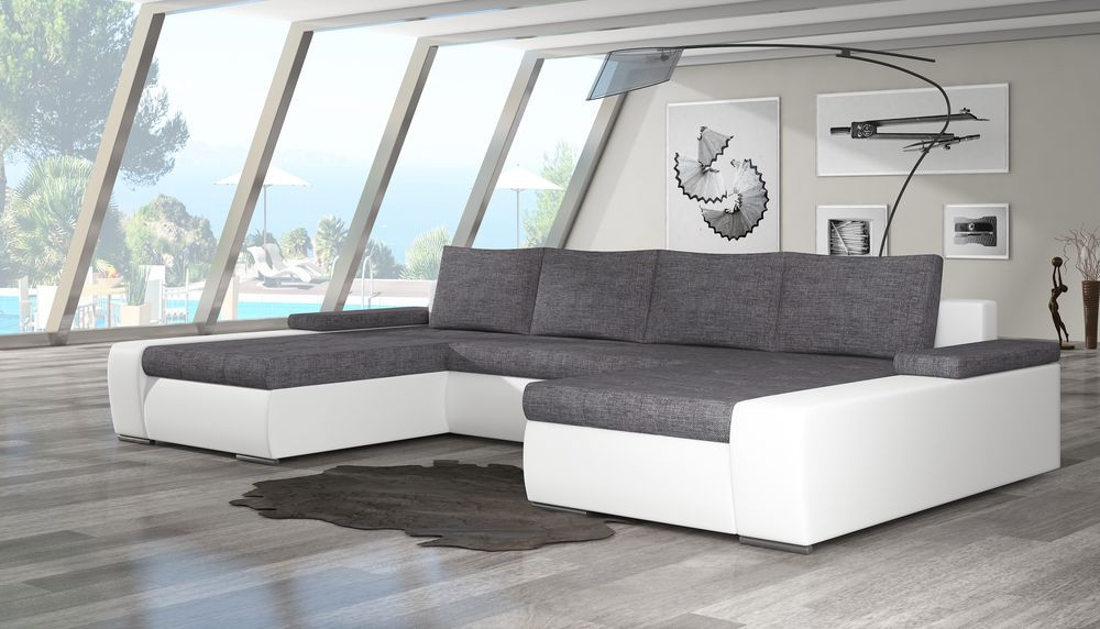 Cardiff U shaped sofa bed with storage S17/S05