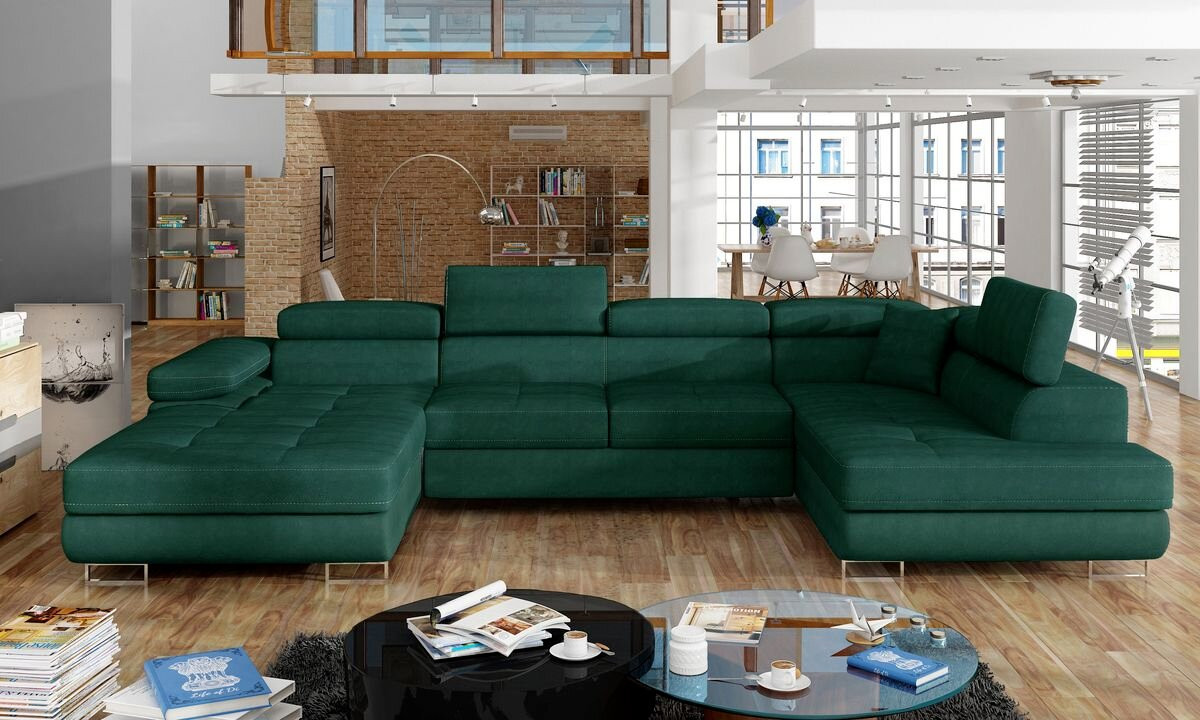Stoke on Trent U shaped sofa bed with storage K19