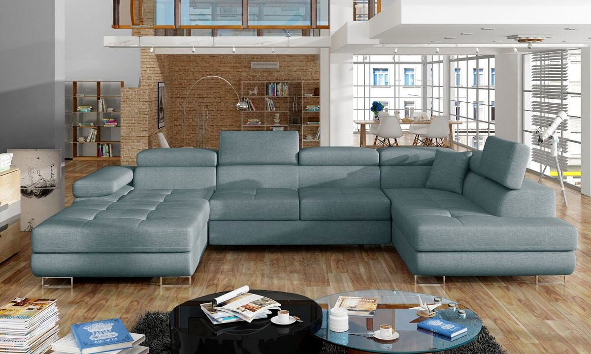 Stoke on Trent U shaped sofa bed with storage C70