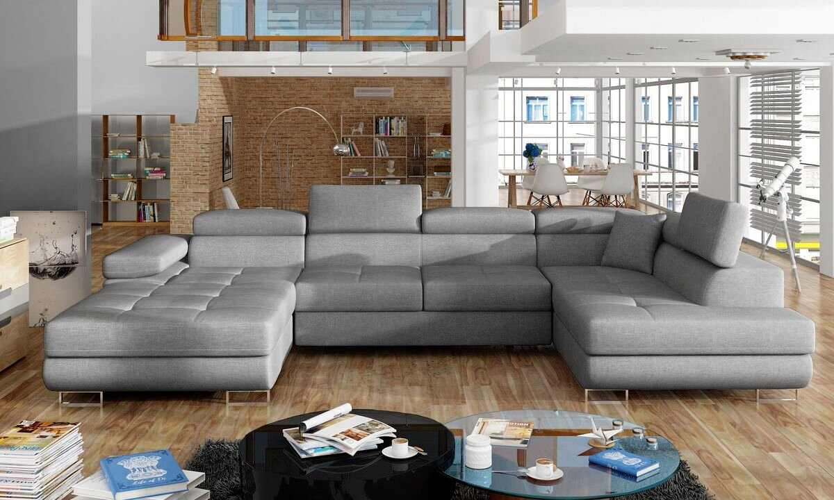 Stoke on Trent U shaped sofa bed with storage C87