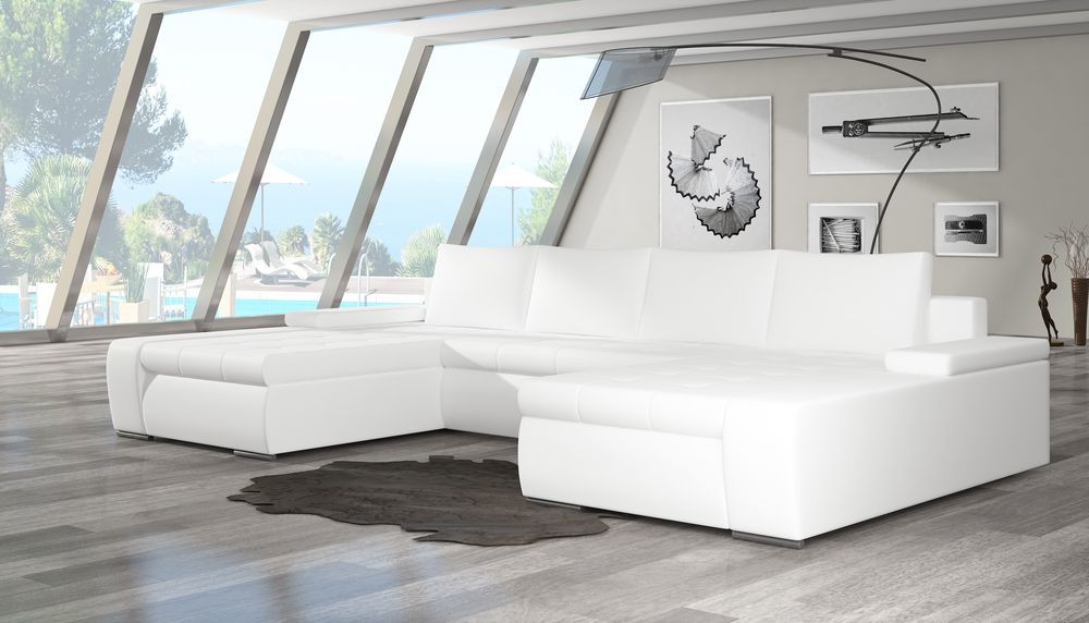Cardiff U shaped sofa bed with storage S17