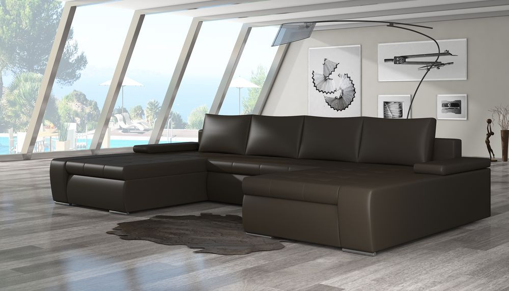 Cardiff U shaped sofa bed with storage S66