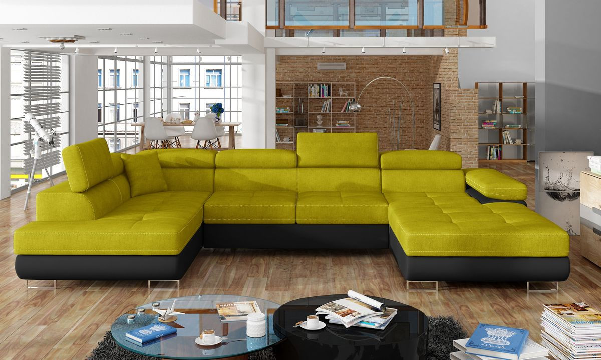 Stoke on Trent U shaped sofa bed with storage O68/S11