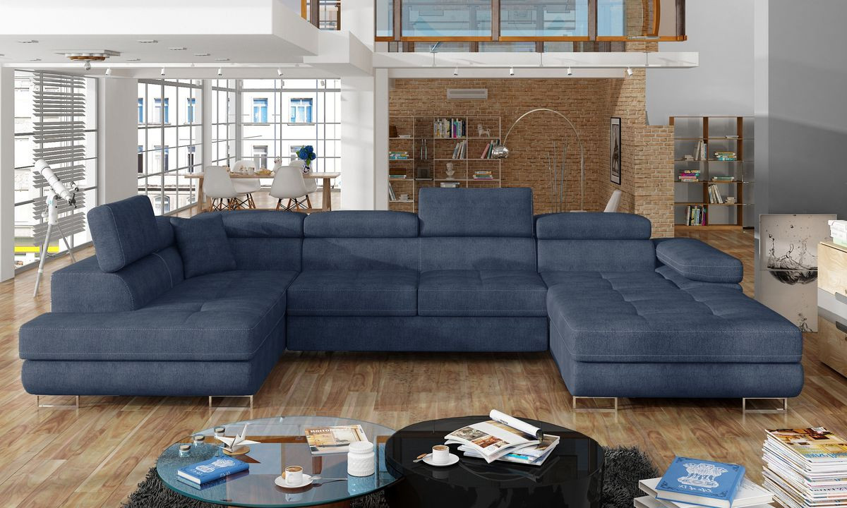 Stoke on Trent U shaped sofa bed with storage O86