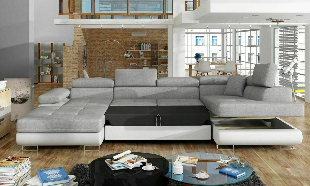 Rodilla U shape corner sofa bed with storage