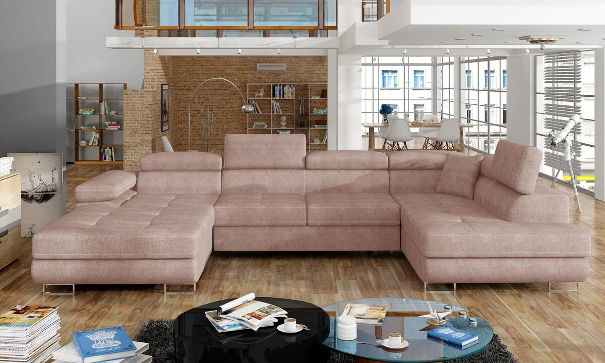 Stoke on Trent U shaped sofa bed with storage O91