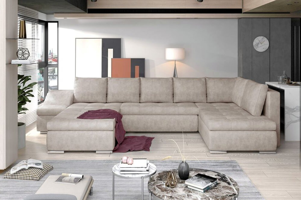 Southampton U shaped sofa bed with storage D21